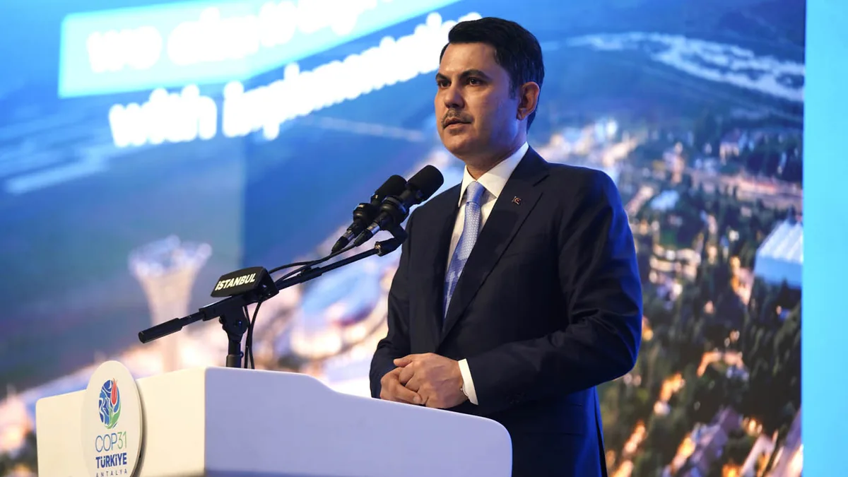 COP31 Başkanı Murat Kurum, İstanbul İklim Finansmanı Zirvesi'nde (ICFS) iklim finansmanı “uçurumunun” kapatılması için çağrı yaptı