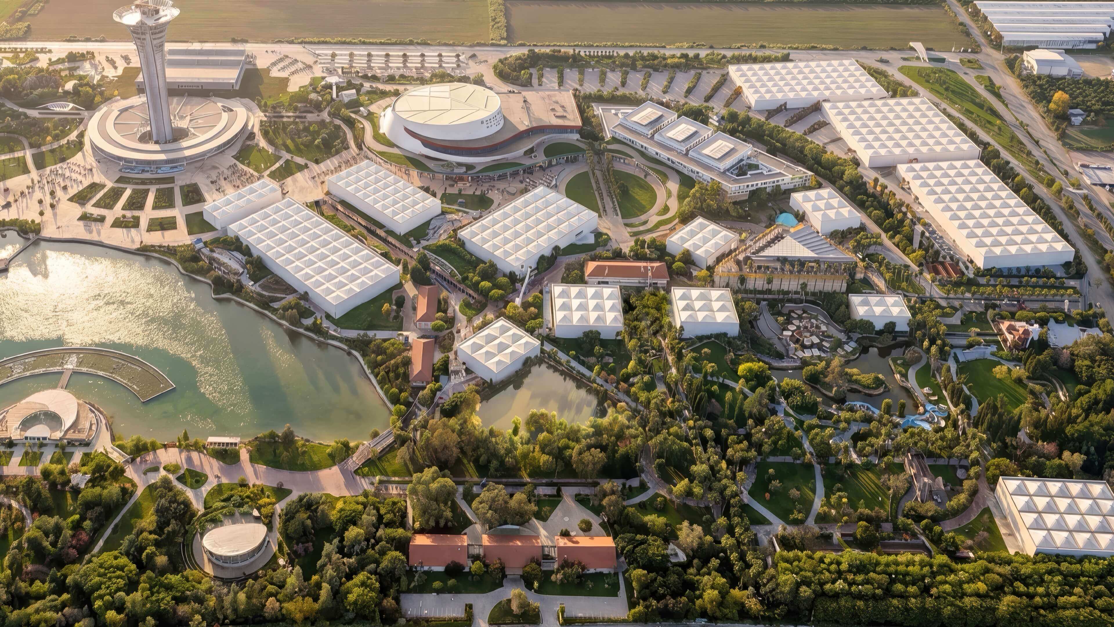 Aerial photograph of the COP31 venue