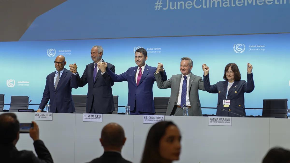 COP31 President-Designate H.E. Murat Kurum presents the COP31 Action Agenda at the Bonn Climate Change Conference