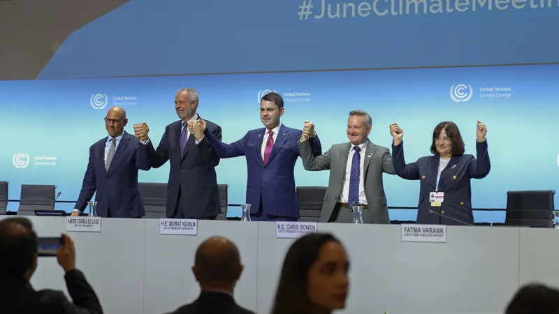 COP31 President-Designate H.E. Murat Kurum presents the COP31 Action Agenda at the Bonn Climate Change Conference, 9 June 2026