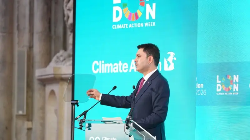 COP31 President-Designate H.E. Murat Kurum delivers the keynote at the Climate Innovation Forum, Guildhall, London, 22 June 2026